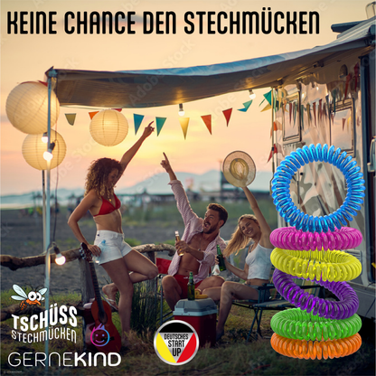 GERNEKIND Anti-Mücken-Armband / 6-Stück / Bunt gemischt