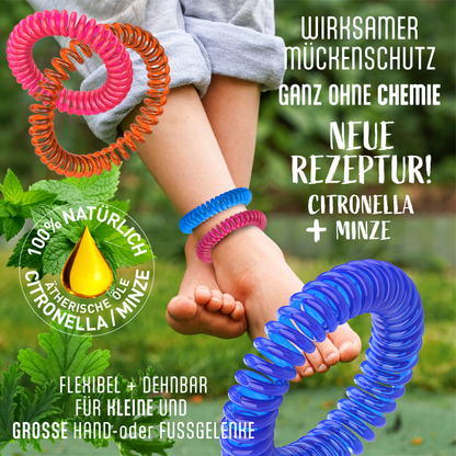GERNEKIND Anti-Mücken-Armband / 6-Stück / Bunt gemischt