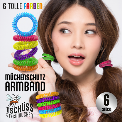GERNEKIND Anti-Mücken-Armband / 6-Stück / Bunt gemischt