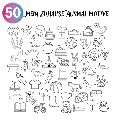 GERNEKIND / Mein Zuhause - Ein kreatives Lernmalbuch mit 50 tollen Motiven / 1-5 Jahre